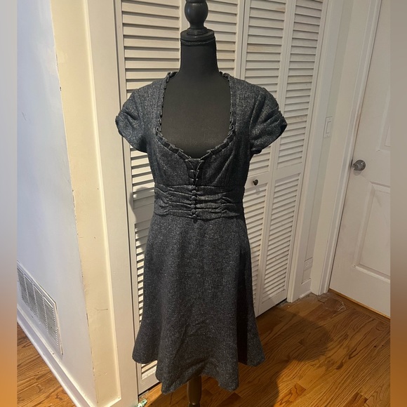 Vintage Nanette Lepore Daydream Tweed Midi Dress Size 8 - Picture 2 of 7